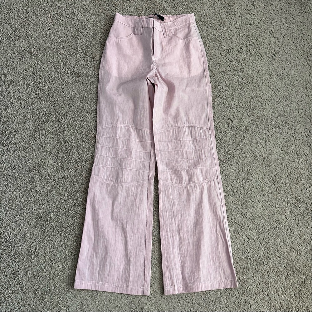 Silence + Noise Mauve Bootcut Nylon Blend Semi Sheer Lightweight Pants Womens 0